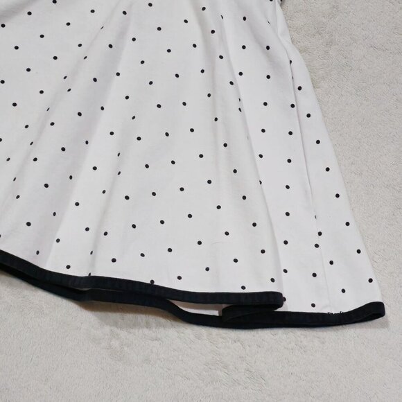 Janie & Jack ✦ Girls Dress 4 ✦ White Black Polka Dot Sleeveless Trim Party EUC - Picture 7 of 13